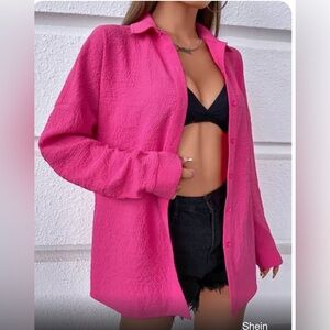 SHEIN VCAY Solid Drop Shoulder Shirt